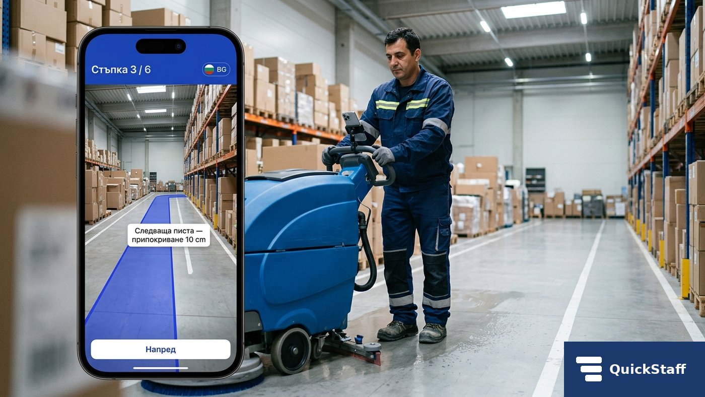 VisualGuide im Live-Einsatz: Industriereinigung im Lager mit AR-Smartphone